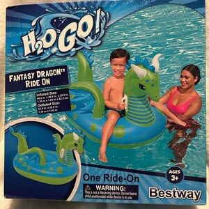 H2OGo! Bestway Fantasy Dragon Ride on Pool Float